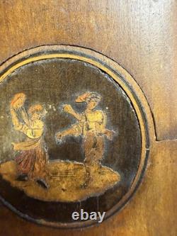 Vintage antique Italian Sorrento ware box inlaid olive wood 19th century Rare