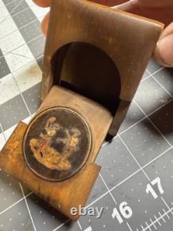 Vintage antique Italian Sorrento ware box inlaid olive wood 19th century Rare