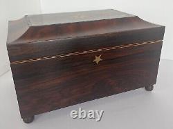 Vintage antique rosewood box 1800's fine condition