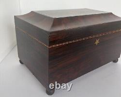 Vintage antique rosewood box 1800's fine condition