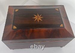 Vintage antique rosewood box 1800's fine condition