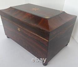 Vintage antique rosewood box 1800's fine condition