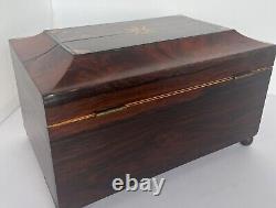 Vintage antique rosewood box 1800's fine condition