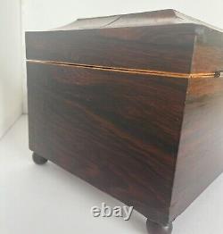 Vintage antique rosewood box 1800's fine condition