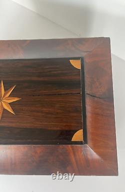 Vintage antique rosewood box 1800's fine condition