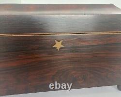 Vintage antique rosewood box 1800's fine condition