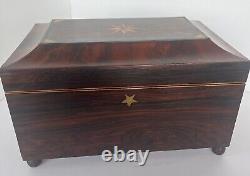 Vintage antique rosewood box 1800's fine condition