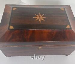 Vintage antique rosewood box 1800's fine condition