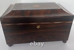 Vintage antique rosewood box 1800's fine condition