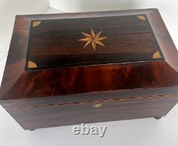 Vintage antique rosewood box 1800's fine condition