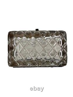 Vintage clear glass trinket box