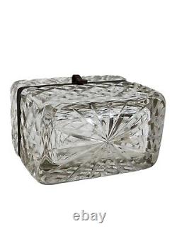 Vintage clear glass trinket box