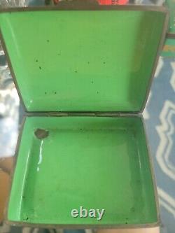Vintage cloisonne enamel trinket box