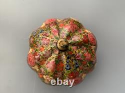 Vintage lacquer box Pumpkin Floral Beautiful
