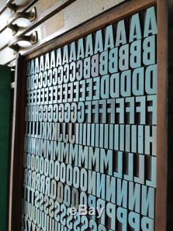 Vintage letterpress wooden box plastic type wood printing blocks letters adana