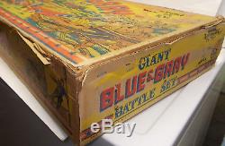 Vintage marx GIANT BLUE and GRAY playset BOXED civil war 1950's