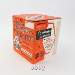 Vintage mid century plastic patio lantern tiki string lights new in original box