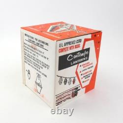 Vintage mid century plastic patio lantern tiki string lights new in original box