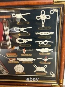 Vintage nautical knot board shadow box display frame