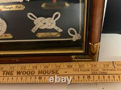 Vintage nautical knot board shadow box display frame