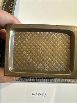 Vintage or antique brass jewelry/trinket box. Great Condition, Cloth Lines