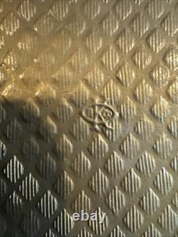 Vintage or antique brass jewelry/trinket box. Great Condition, Cloth Lines