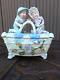 Vintage Porcelain Faience Children Doll Bonbonniere Box Basket