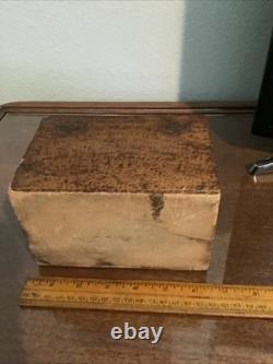 Vintage pyrography PYROGRAPICS decorated POST CARD BOX antique 6.25 X 4 X 4.5