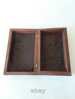 Vintage rare small wooden jewels Trinket hand carved Decorative wood wooden box