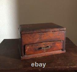 Vintage storage box drawer lid antique miscellaneous goods Used JP YM365