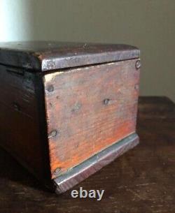 Vintage storage box drawer lid antique miscellaneous goods Used JP YM365