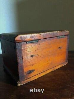 Vintage storage box drawer lid antique miscellaneous goods Used JP YM365