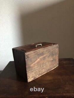 Vintage storage box drawer lid antique miscellaneous goods Used JP YM365