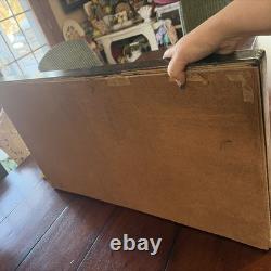 Vntg Chinese Dalian Pearl Brand Geisha Girl Carved Stones Shells Shadow Box Art