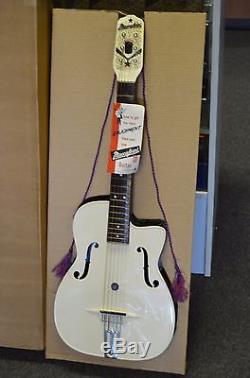 Vtg 1950s Maccaferri G30 Decorated Archtop Plastic Guitar w Orig Box + Goodies