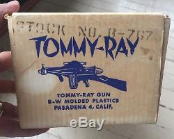 Vtg 1950s Plastic TOMMY RAY Automatic SPACE GUN with Box NICE CONDITION