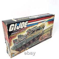 Vtg 1985 G. I. Joe Bridge Layer Toss N Cross With Box Figure INCOMPLETE READ