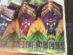 Vtg 1993 Mighty Morphing Power Rangers 8 Triangle Box Figures Complete Set Of 5