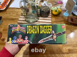 Vtg 1994 Mighty Morphin Power Rangers Dragon Dagger Green Ranger Bandai In box