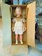 Vtg 35 Unmarked Playpal Companion Doll Original Shipping Box Dress Blond