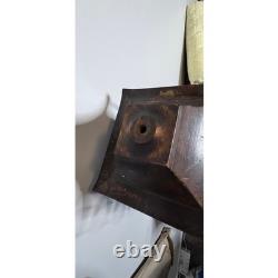 Vtg 5 Story Wooden Pagoda Jewelry Box No Top Spire 2 Dangles Missing 1 Chip SEE