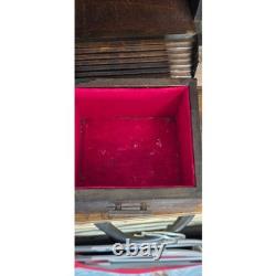 Vtg 5 Story Wooden Pagoda Jewelry Box No Top Spire 2 Dangles Missing 1 Chip SEE