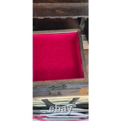 Vtg 5 Story Wooden Pagoda Jewelry Box No Top Spire 2 Dangles Missing 1 Chip SEE