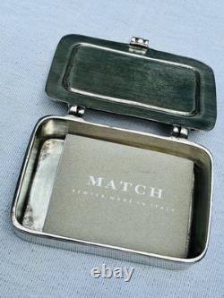 Vtg Cosi Tabellini Pewter Match Italy Handmade Trinket Box Jewelry Coins Pill 95