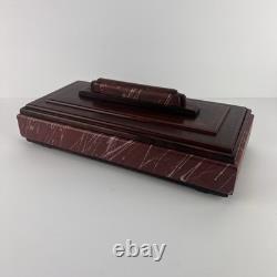 Vtg Curt Minier Wood Jewelry Box Artisan z3q