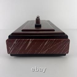 Vtg Curt Minier Wood Jewelry Box Artisan z3q