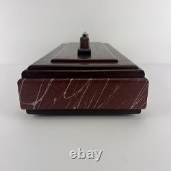 Vtg Curt Minier Wood Jewelry Box Artisan z3q