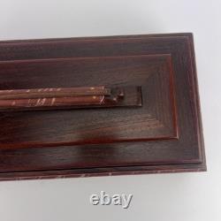 Vtg Curt Minier Wood Jewelry Box Artisan z3q