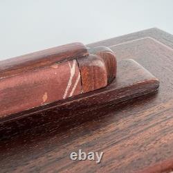 Vtg Curt Minier Wood Jewelry Box Artisan z3q