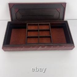 Vtg Curt Minier Wood Jewelry Box Artisan z3q